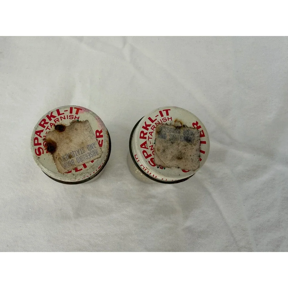 Vintage SPARKL-IT Gold Glitter Two (2) 0.5 oz. Jars‎